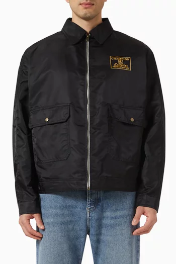 Collegiate Jacket in Nylon Twill