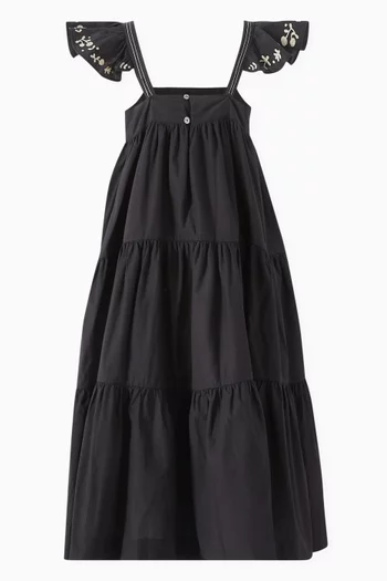 Cora Embroidered Dress in Organic Cotton