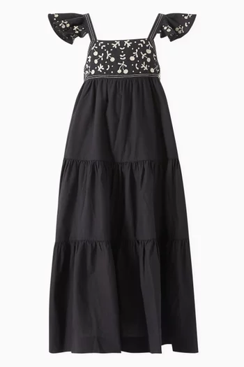 Cora Embroidered Dress in Organic Cotton