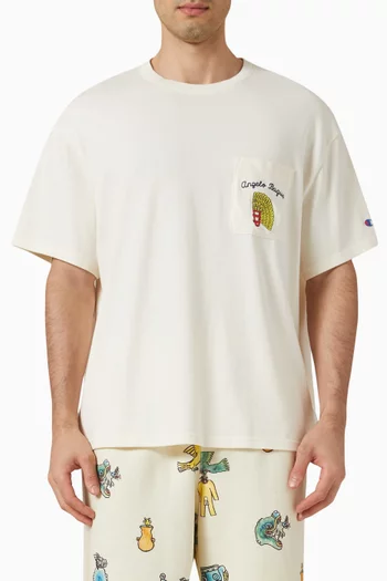 x Angelo Baque Vintage Dye Pocket T-shirt in Cotton