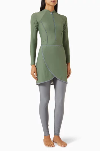 طقم صوفيا للسباحة بلون فاتح، 4 قطع