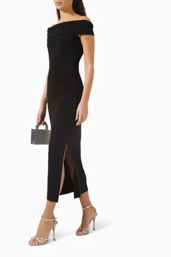 Ladino Off-shoulder Midi Dress in Jersey