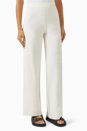 Textured Pants in Cotton-knit