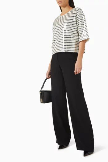 Gardone Striped Crop T-shirt in Cotton