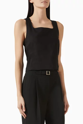 Terni Monochrome Top in Linen-blend