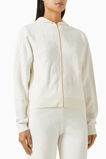 Textured Hoodie in Cotton-knit