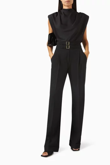 Armanda High-neck Top in Satin