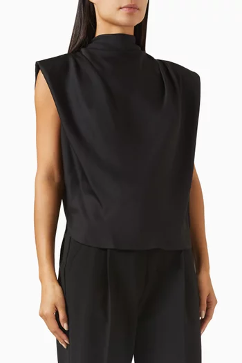 Armanda High-neck Top in Satin