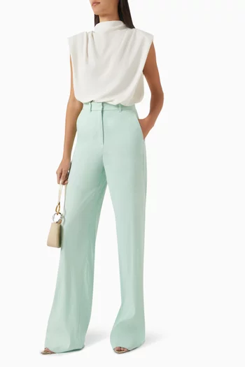 Armanda High-neck Top in Satin