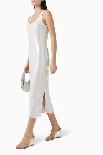 Beati Sequin-embellished Midi Dress in Jersey