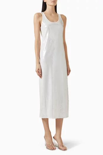 Beati Sequin-embellished Midi Dress in Jersey