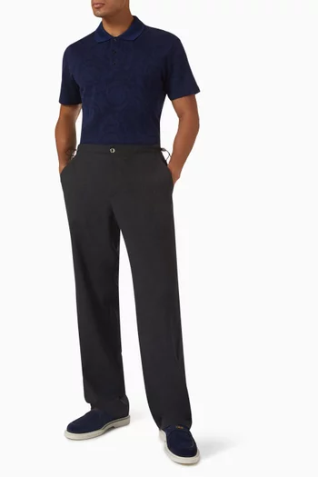 Barocco Polo Shirt in Cotton-jacquard