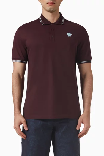 Medusa Polo Shirt in Cotton Pique