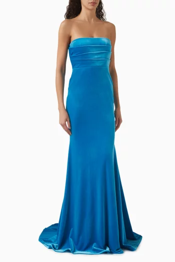Draped Gown in Velvet