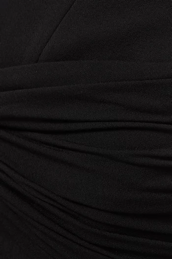 Corset Ruched Gown in Crepe Jersey