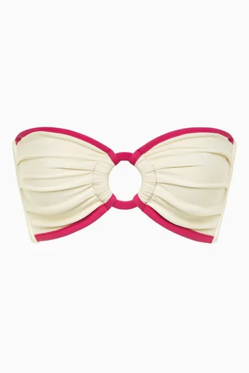 قطعة بيكيني علوية توري بتصميم باندو بأربطة نايلون مطاطي