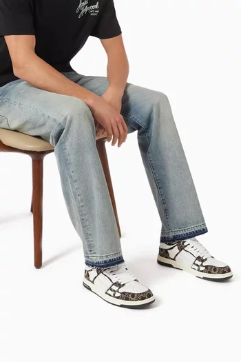 MA Quad Skel Sneakers in Leather & Canvas