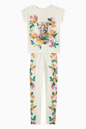 Ragnhilde Floral-print T-shirt in Organic Cotton