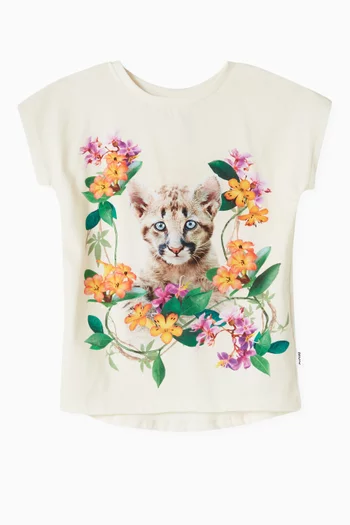 Ragnhilde Floral-print T-shirt in Organic Cotton