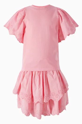 Ritza Broderie Anglaise T-shirt in Organic Cotton