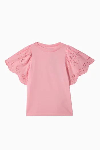 Ritza Broderie Anglaise T-shirt in Organic Cotton