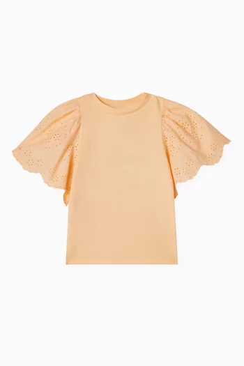 Ritza Broderie Anglaise T-shirt in Organic Cotton