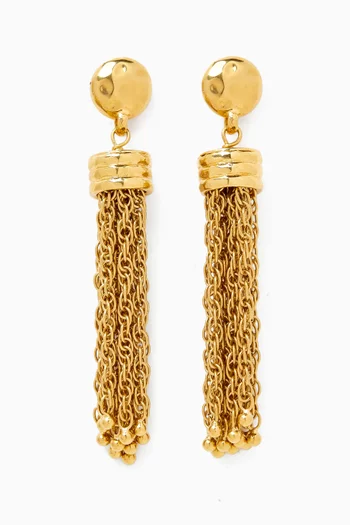 Pompom's Earrings in Gold-tone Brass