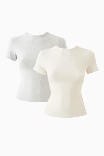 Cotton Jersey T-shirt, Set of 2