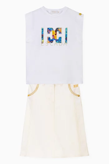 Logo Print T-Shirt in Cotton