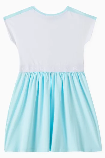 Logo Print Dress in Cotton