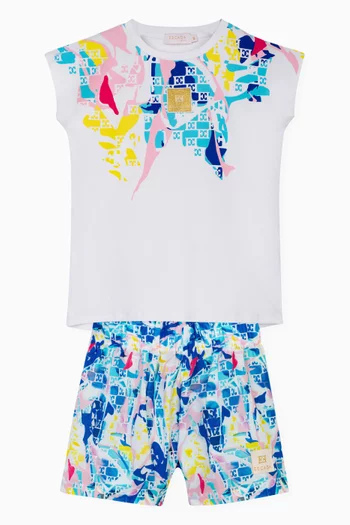 Logo Print Shorts