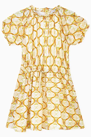 All Over Print Dress in Viscose