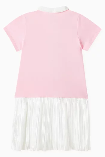 Logo Flared Dress in Cotton