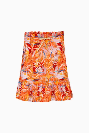 Printed Midi Skirt
