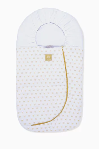 Logo-print Sleeping Bag in Pima Cotton