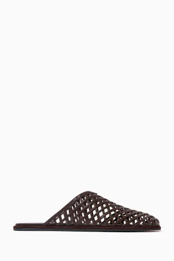 Atik Mules in Woven Leather