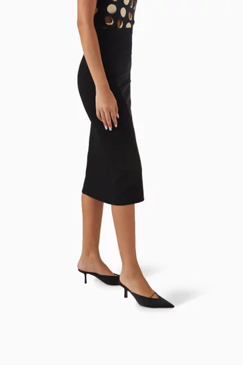 Matar 65 Mules in Satin & Leather