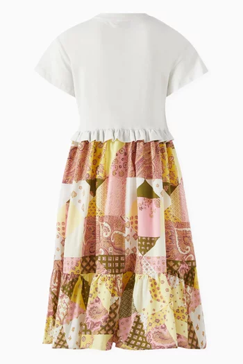 فستان بنمط تي شيرت بنقشة بيزلي 