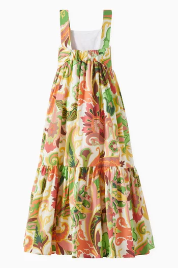 فستان بنقشة زهور بيزلي قطن