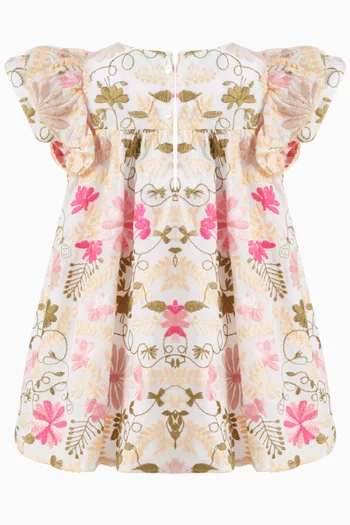 فستان منسوج بنقشة الزهور