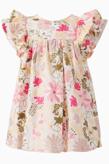 فستان منسوج بنقشة الزهور