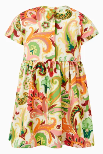 فستان بنقشة بيزلي قطن