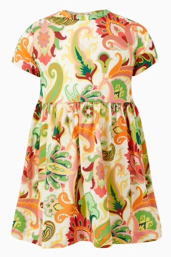 فستان بنقشة بيزلي قطن