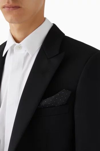 Pocket Square in Dotted Silk Twill
