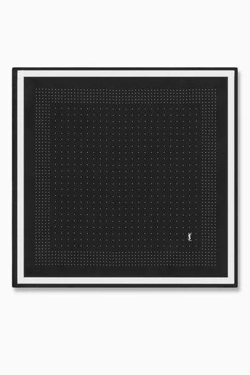 Pocket Square in Dotted Silk Twill