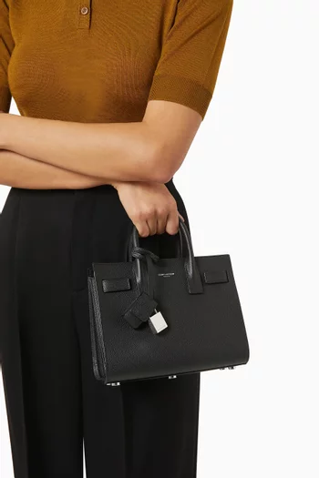 Sac de Jour Nano Top-handle Bag in Grained Leather