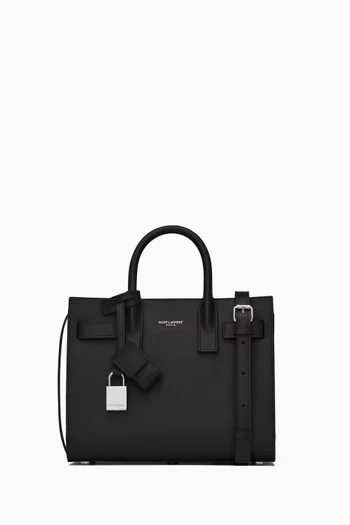 Sac de Jour Nano Top-handle Bag in Grained Leather