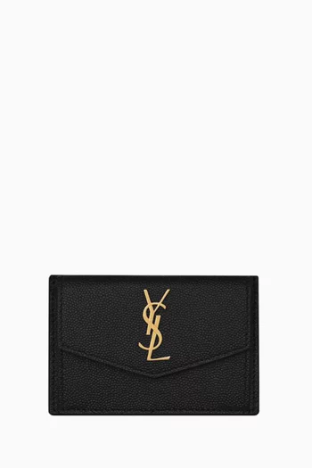Cassandre Card Case in Embossed Leather