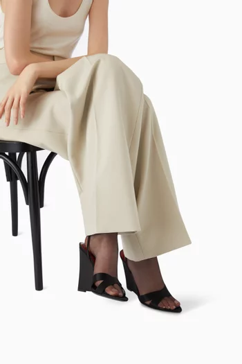 BIBI 110 Wedges in Satin Crepe