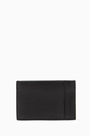Tiny Cassandre Flap Card Case in Grained Leather